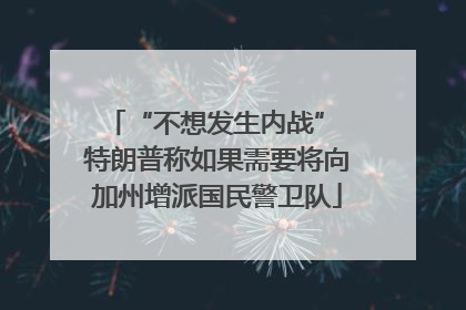 “不想发生内战” 特朗普称如果需要将向加州增派国民警卫队